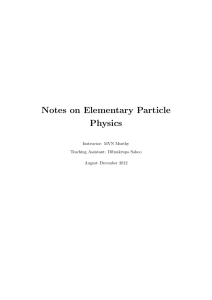 Notes on Elementary Particle Physics