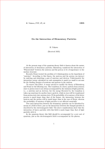 1935 On the Interaction of Elementary Particles
