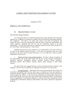 sample joint defense engagement letter