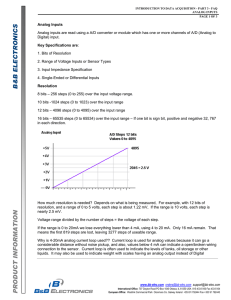 Analog Inputs