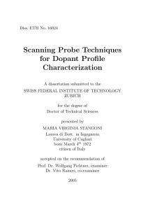 Scanning Probe Techniques for Dopant Profile - ETH E