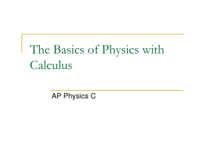 The Basics of Physics with Calculus