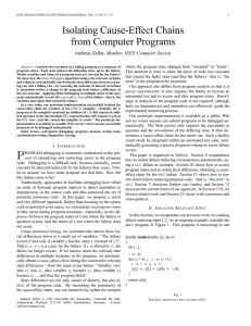 Isolating Cause-Effect Chains from Computer Programs