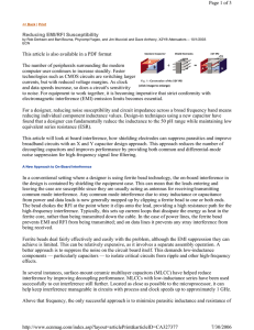 Reducing EMI/RFI Susceptibility This article is