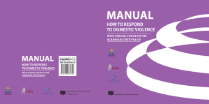 manual: how to respond to domestic violence (with special focus to