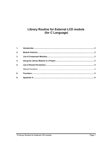 Library Routine for External LCD module (for C Language)