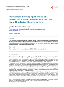 Ultrasound Driving Application of a Universal Waveform Generator