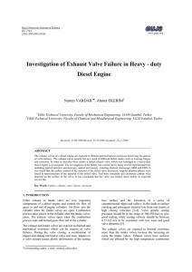 Investigation of Exhaust Valve Failure in Heavy - duty