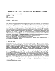 Visual Calibration and Correction for Ambient Illumination