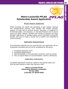 Metro-Louisville PFLAG Scholarship Award Application