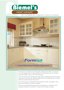 formtek brochure - Biemel`s Cabinet Hardware