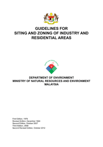 guidelines for siting and zoning of industry and residential areas