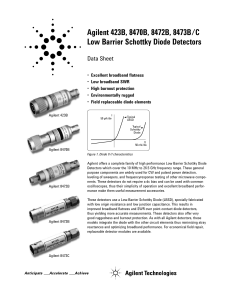 Agilent 423B, 8470B, 8472B, 8473B/C Low Barrier Schottky Diode