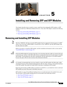 Installing and Removing SFP and XFP Modules