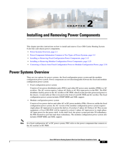 Installing and Removing Power Components