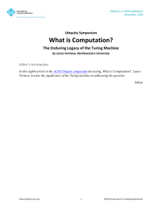 What is Computation?