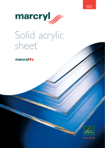 Solid acrylic sheet