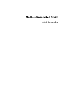Modbus Unsolicited Serial