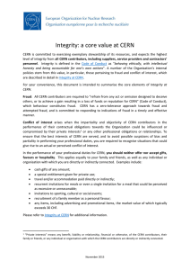 Integrity: a core value at CERN