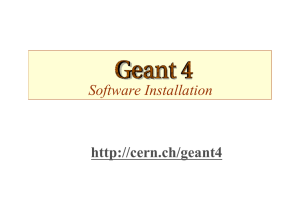Software Installation http://cern.ch/geant4
