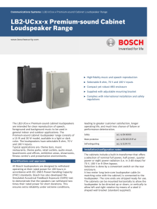 LB2‑UCxx‑x Premium‑sound Cabinet Loudspeaker Range