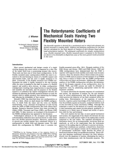 The Rotordynamic Coefficients of Mechanical Seals