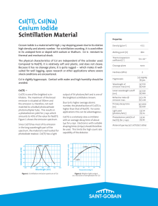 CsI(Tl), CsI(Na) Cesium Iodide Scintillation Material
