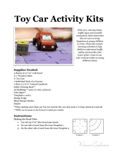 Toy Car Activity Kits - BYU Women`s Conference