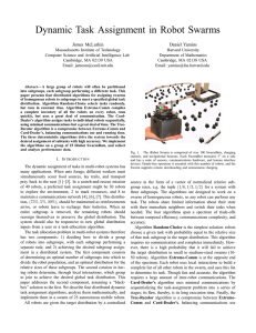 Dynamic Task Assignment in Robot Swarms