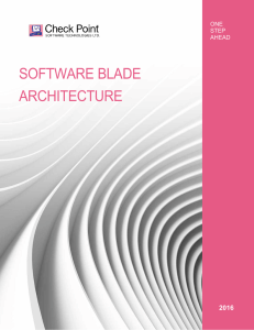 Software Blade Architecture