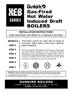 Gas-Fired Hot Water Induced Draft BOILERS