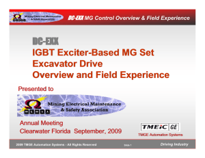 DC-EXX IGBT Exciter-Based MG Set Excavator Drive Overview and