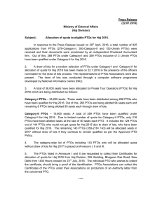 Allocation of quota to eligible PTOs for Haj 2016