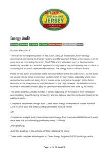 Energy Audit - Sustainable Jersey for Schools