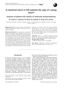 Is electrical storm in ICD patients the sign of a dying heart?