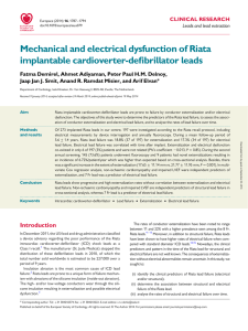 Mechanical and electrical dysfunction of Riata