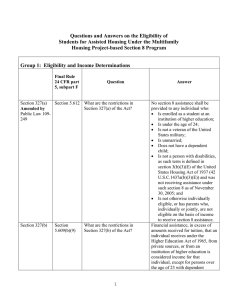 Questions And Answers On The Eligibility Of Students For