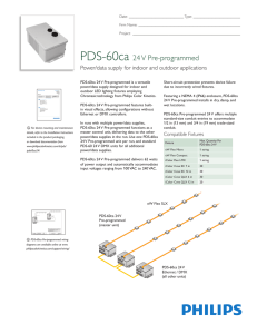 PDS-60ca 24 V Pre-programmed