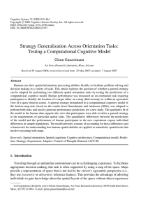 Strategy Generalization Across Orientation Tasks: Testing a