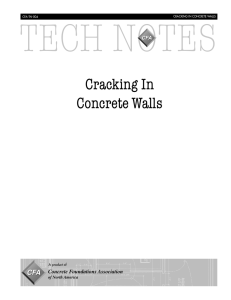 Cracking In Concrete Walls - Concrete Foundations Association