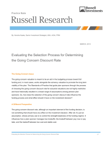 Evaluating the selection process for determining the going concern