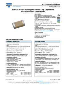 VJ Commercial Series Surface Mount Multilayer Ceramic Chip