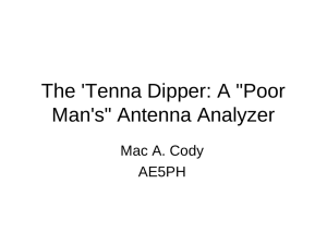 The `Tenna Dipper: A "Poor Man`s" Antenna Analyzer