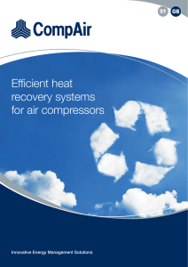 Efficient heat recovery systems for air compressors