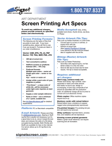 Screen Printing Art Specs