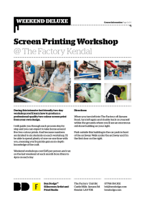 Screen Printing Workshop @ The Factory Kendal
