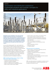 Transmission and distribution substations Customized
