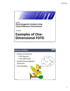 Examples of One‐ Dimensional FDTD