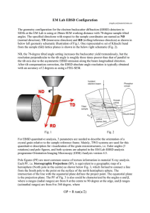 EM Lab EBSD Configuration OP = R tan(α/2)