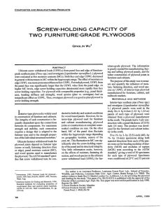 SCREW-HOLDING CAPACITY OF TWO FURNITURE